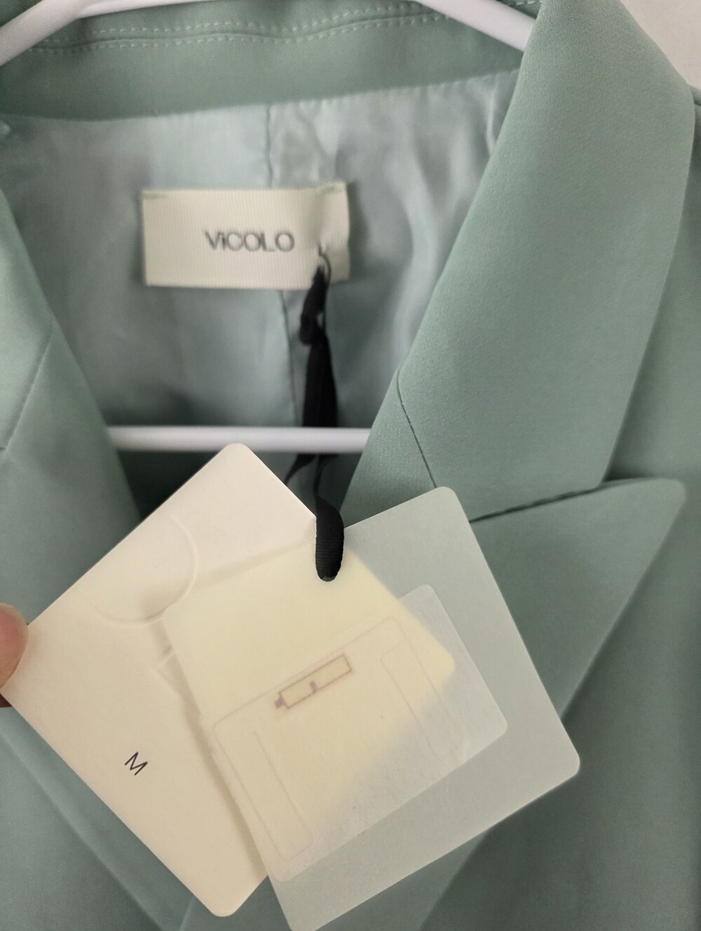 NWT Vicolo Crop Single Breasted Blazer Balloon Sleeve Professional Jacket Medium - Picture 2 of 8